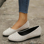 Last Day 60% OFF -Women's Rhinestone Flat Shoes