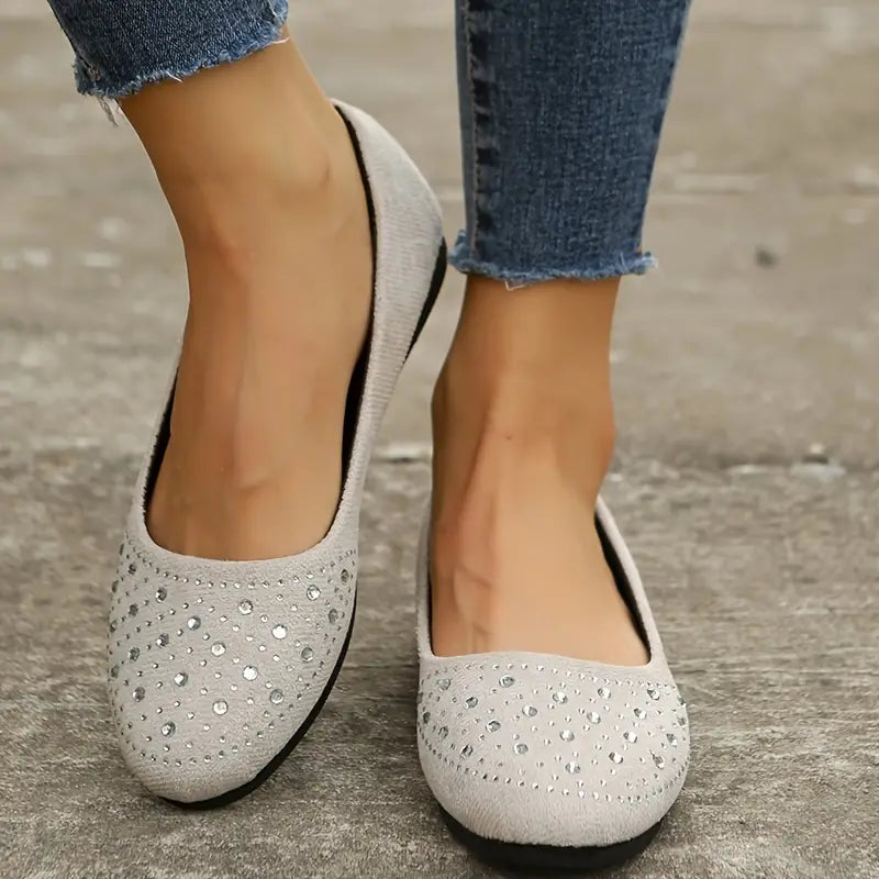 Last Day 60% OFF -Women's Rhinestone Flat Shoes