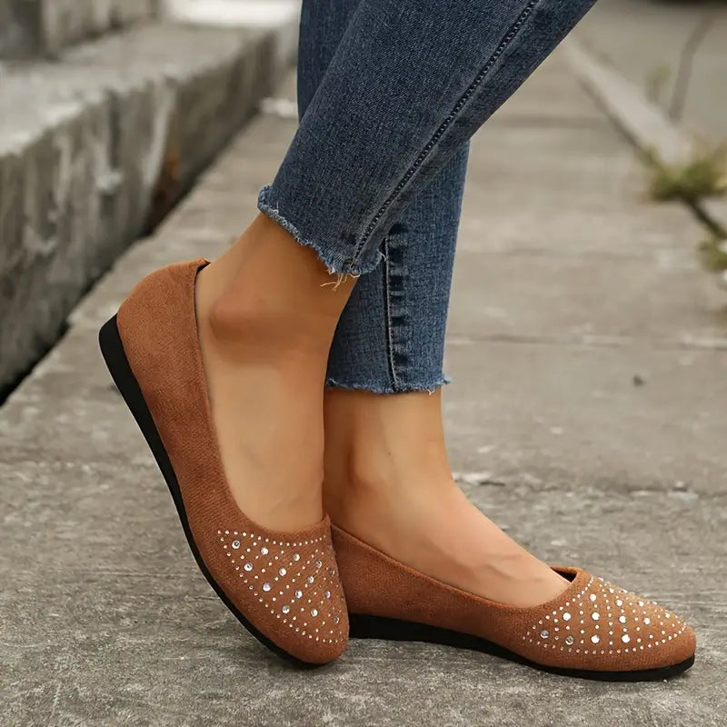 Last Day 60% OFF -Women's Rhinestone Flat Shoes