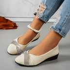Rhinestone Low-cut Slip-on Shoes