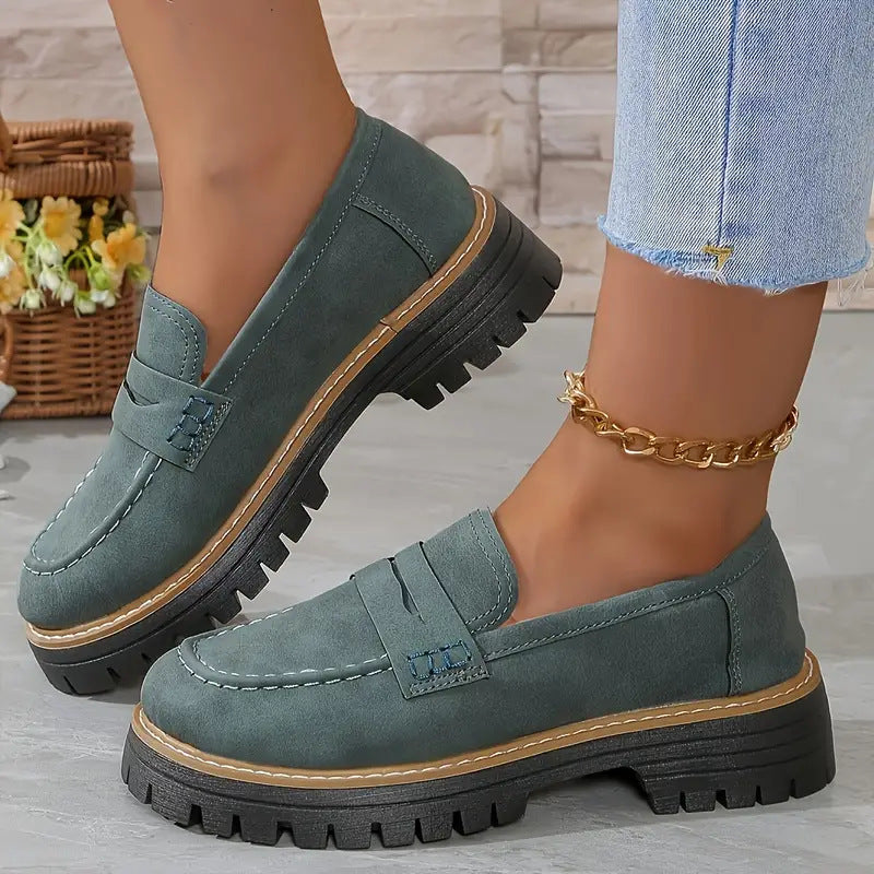 British-style Thick-soled Retro Loafers