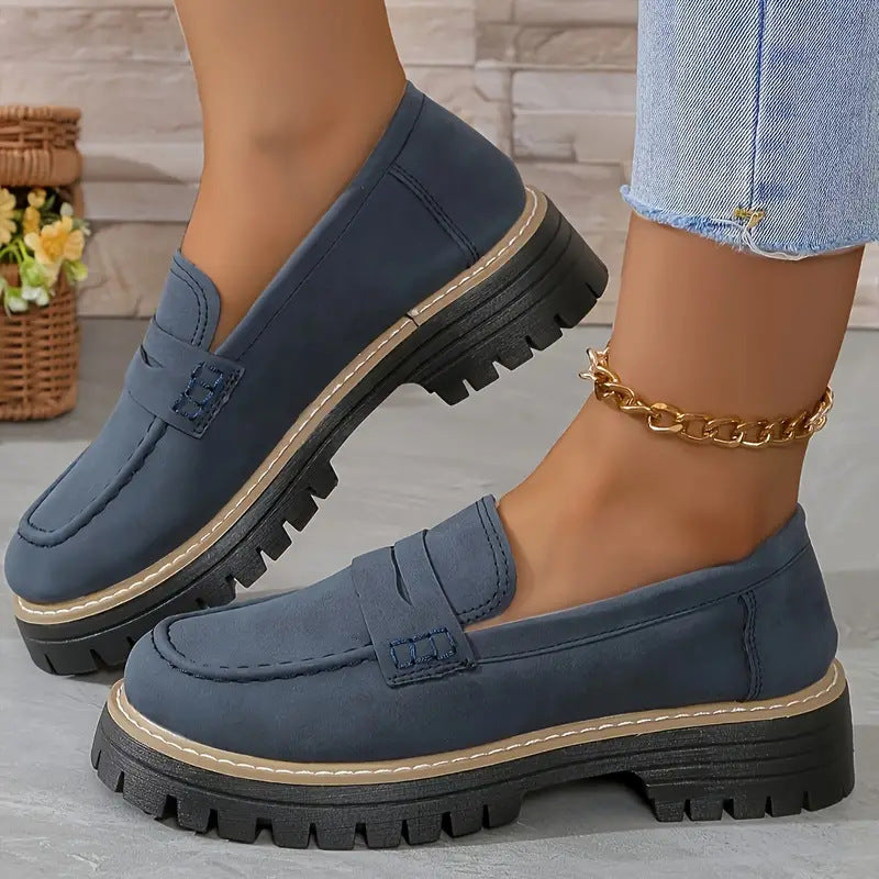 British-style Thick-soled Retro Loafers