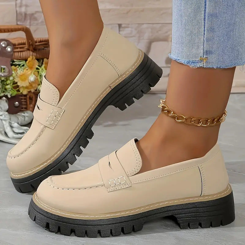 British-style Thick-soled Retro Loafers