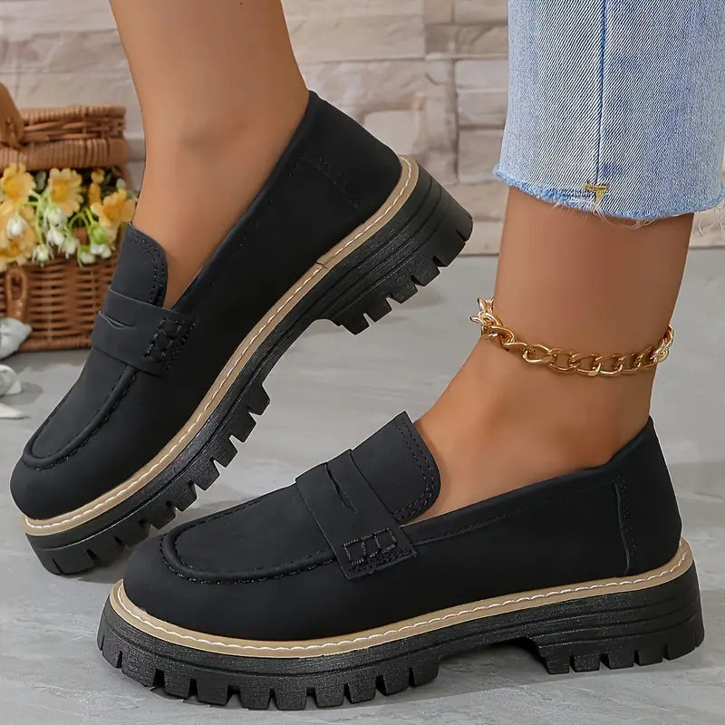 British-style Thick-soled Retro Loafers