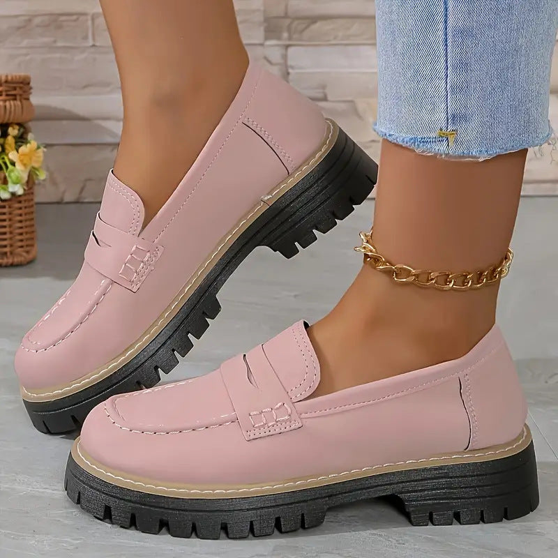 British-style Thick-soled Retro Loafers