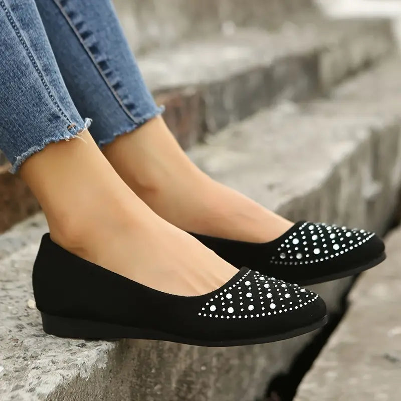 Last Day 60% OFF -Women's Rhinestone Flat Shoes